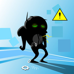 Poster - Robot Error Fail Concept Crash Broken Dead