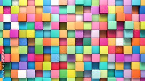 Naklejka dekoracyjna Abstract background of multi-colored cubes