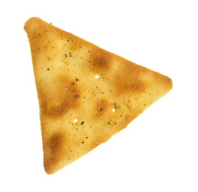 Pita Crispy Snack Cracker Isolated On A White Background.
