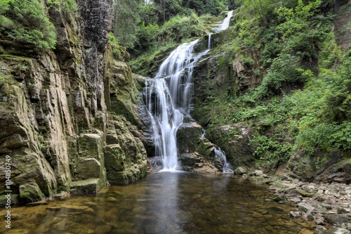 Naklejka - mata magnetyczna na lodówkę Kamienczyk waterfall in the mountains, Karkonosze, Giant Mountains