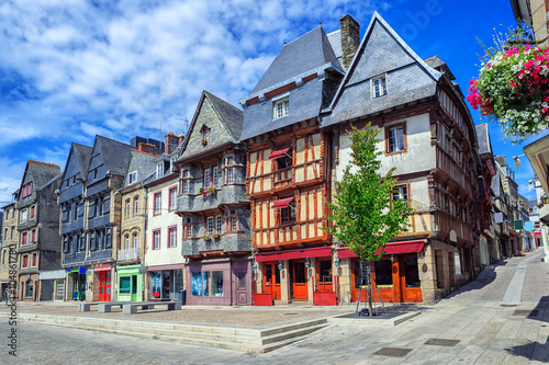 Fotografia  Historical city center of Lannion, Brittany, France