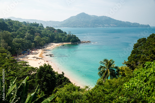 Fotografie, Obraz Panorama of bay of Kamala Beach in Phuket, Thailand.