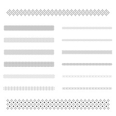 Poster - Design elements - curved star pattern line set