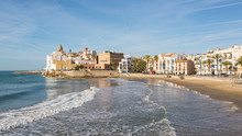 The Beautiful Town Of Sitges, Spain In A Sunny Spring Day
