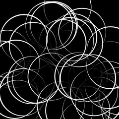 Leinwandbilder - Abstract scattered circle shapes. Artistic monochrome image.