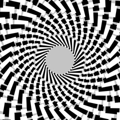 Leinwandbilder - Abstract geometric monochrome checkered circle design element