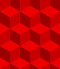 Leinwandbilder - Isometric cubes seamlessly repeatable pattern. 3D cubes backgrou