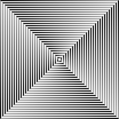 Aufkleber - Grayscale abstract pattern, background with radiating squares