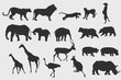 Safari animal silhouettes