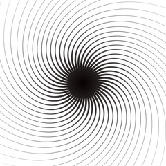 Aufkleber - Abstract monochrome background with spirally, vortex shape.