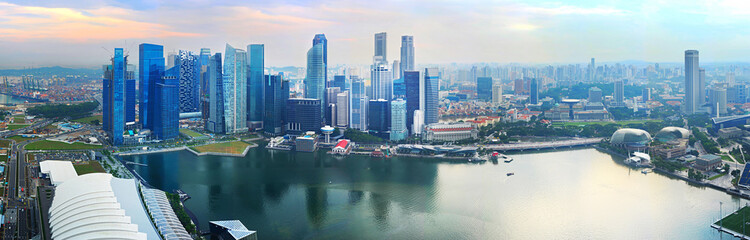 Poster - Singapore Downtown panorama