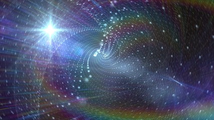 Wall Mural - space spiral animated abstract background