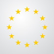 Icono plano estrellas de Union Europea en fondo degradado #2