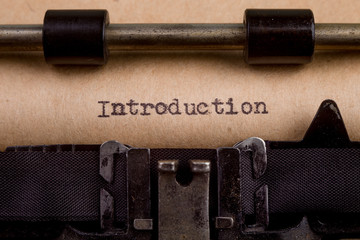 Fototapete - typed words on a Vintage Typewriter
