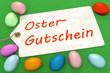 © Edler von Rabenstein - Easter eggs with sign and inscription, Oster-Gutschein