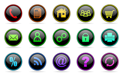 Aufkleber - business vector web icons set