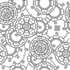 Wall Mural - henna mehndi floral pattern
