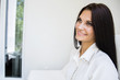 © NDABCREATIVITY - Portrait of a white beautiful woman smiling