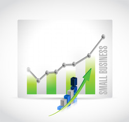 Wall Mural - small business graphs sign concept