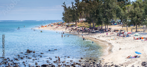 Plage Du Lagon De Trou D Eau Ile De La Reunion Stock Photo Adobe Stock