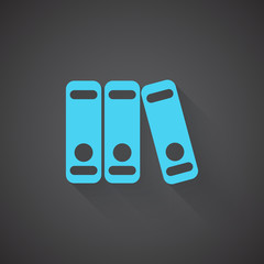 Wall Mural - flat binders web app icon on dark background