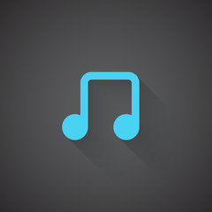 Wall Mural - flat notes web app icon on dark background