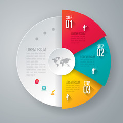 Wall Mural - Infographic design template and marketing icons.