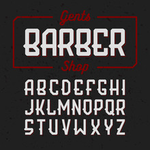 Gentlemans Barber Shop Vintage Style Font