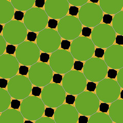 Poster - Abstract modern art pattern of polygons green and yellow