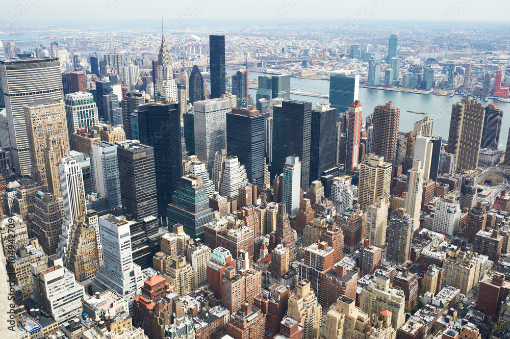 Cityscape view of Manhattan - obrazy, fototapety, plakaty 