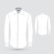 Men's white dress shirt - front and back
