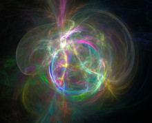 Multi Color Swirl Fractal Background