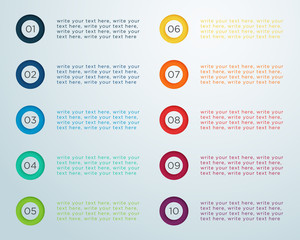 Poster - Number Bullet Points 1 to 10 A