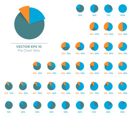 Poster - Infographic Vector 3d Pie Chart Sets