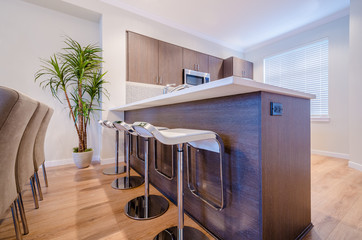 Modern dining room in luxury house.