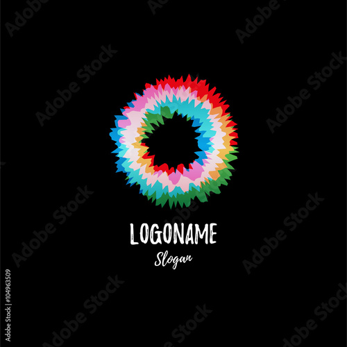 Fotografie, Obraz Color wheel, donut, circle. Vibration. Abstract vector logo.