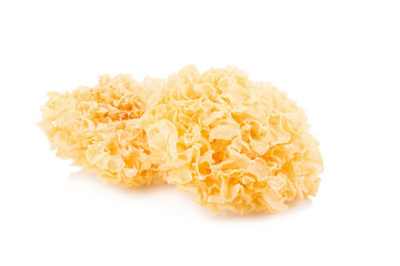 Wall Mural - Chinese food tremella fuciformis white fungus isolated