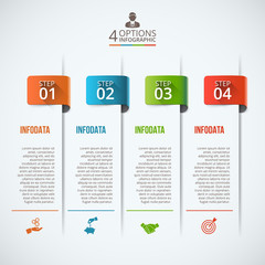 Poster - Abstract infographics number options template. 