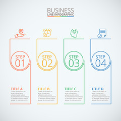 Wall Mural - Abstract infographics number options template. 