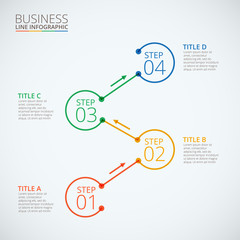 Wall Mural - Abstract infographics number options template. 