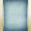 © Attitude1 - formal elegant light blue paper background with blue center and beige border and gold ribbon or stripe layers, has vintage distressed texture