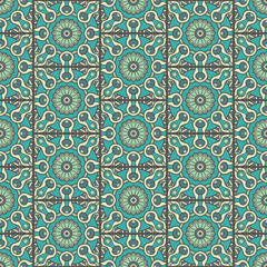  Ethnic floral seamless pattern
