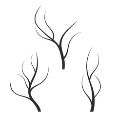 Abstract illustration - trees silhouette without leaves