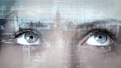 Poster - Animation of feminine eyes