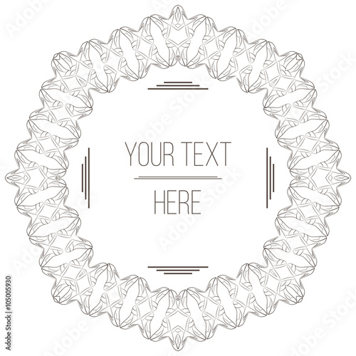 Vector elegant, filigree frame with space for text Stock Vector | Adobe