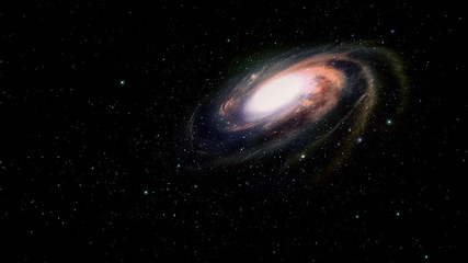Wall Mural - spiral galaxy in deep space.