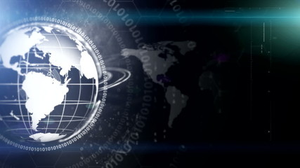 Wall Mural - Globe digital news background 