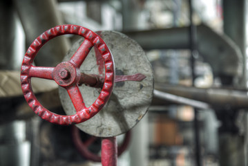 Wall Mural - Vintage valve in heavy industry  factory