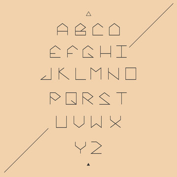 Sans serif lineales geometric font