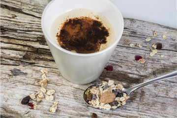 cappuccino and cereal